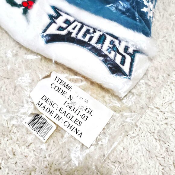 Philadelphia Eagles Plush Embroidered Santa Claus Hat Unisex NWT - Picture 10 of 10